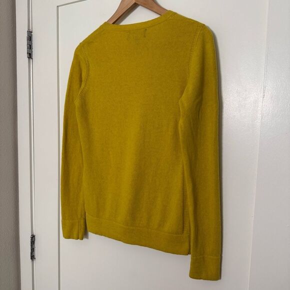 Banana Republic Filpucci Sweater Womens Sz S Yellow V Neck Wool Cashmere Blend - Picture 8 of 12